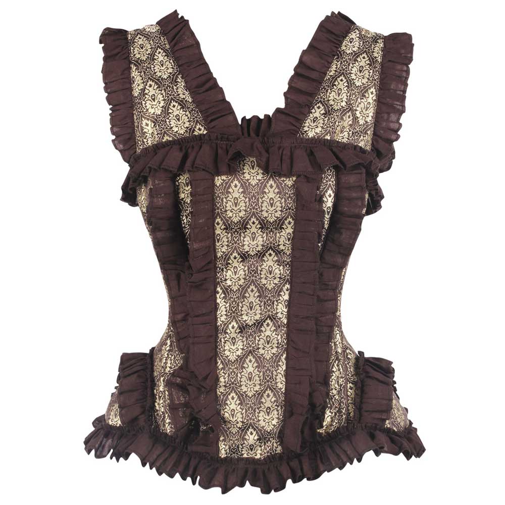 Attitude Corsets Attitude Corsets Overbust Corset Eldáriël Brown Gold C